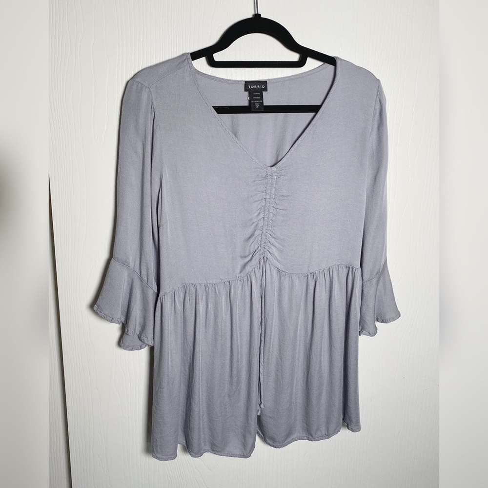 Torrid Bell Sleeve Peplum Blouse